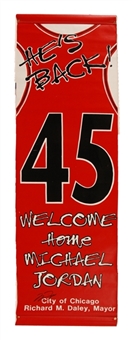 Chicago Bulls “MJ’s Back” Signed Street Banner